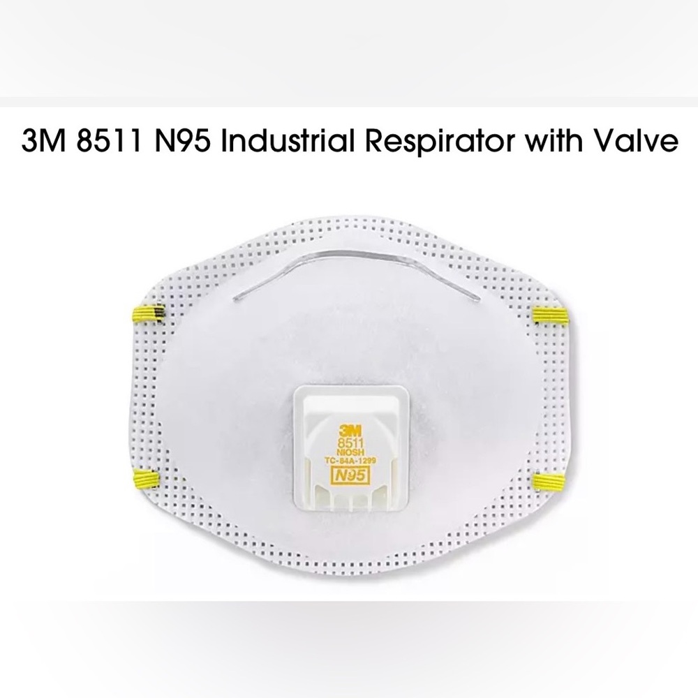 3M White NIOSH-Approved N95 Respirator Masks with Valve – Set of 5 NWOT